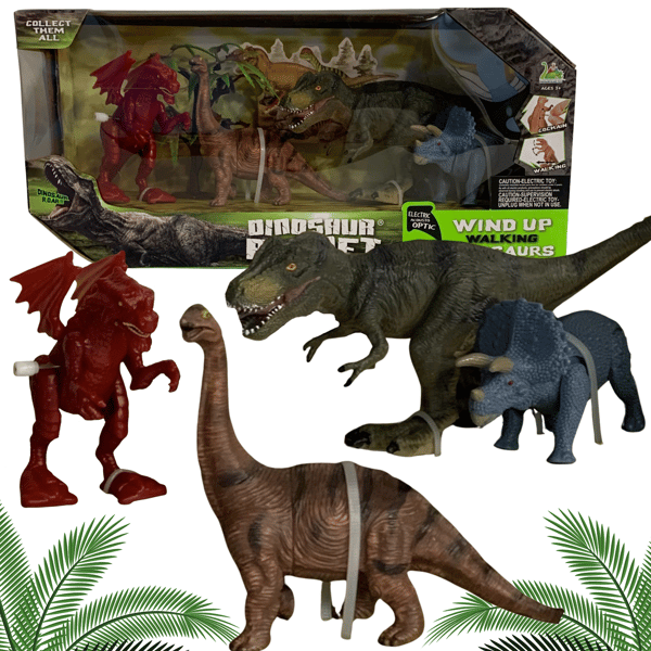 DINOSAUR-FIGURSÆT TIL PLAY 4 DINOSAURS ET OPTRÆKNINGSTRÆ