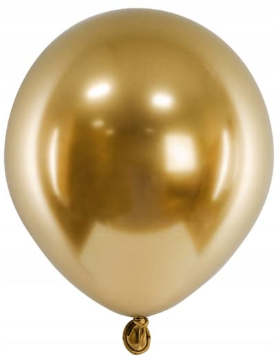 Kiiltävän kullanväriset ilmapallot, 12 cm, 50 kpl.