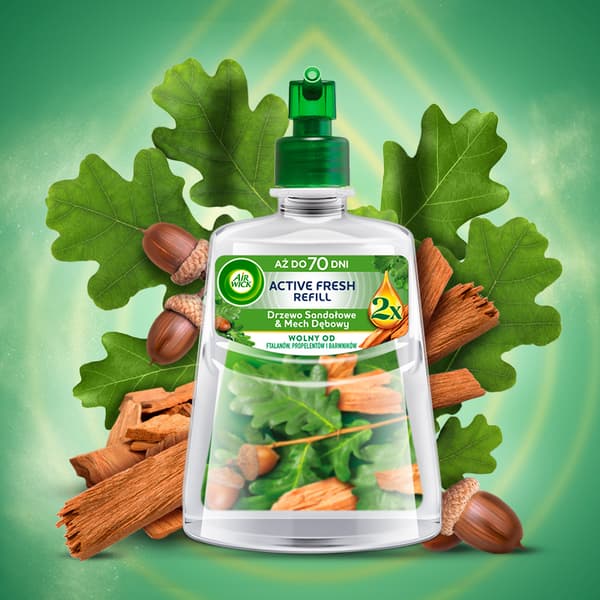 Air Wick Active Fresh refill Sandelträ och Ekenmossa 228 ml