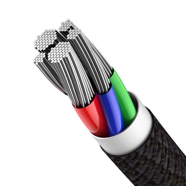 Baseus Højdensitetsflettet USB-C til Lightning-kabel, 20W, 5A, PD, 2m (sort)