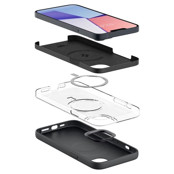 SPIGEN SILICONE FIT MAG MAGSAFE IPHONE 14 PLUS / 15 PLUS SVART
