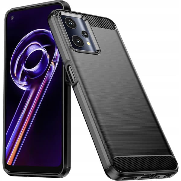 Carbon Case flexibelt fodral Realme 9 Pro svart