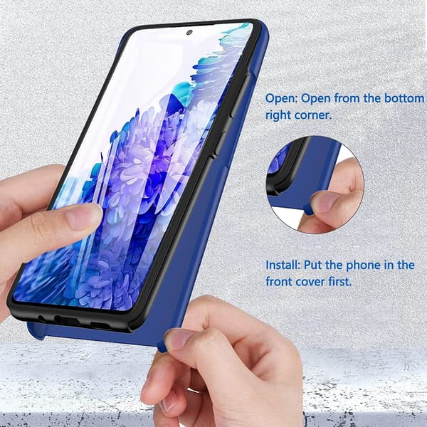 BUMPER ETUI TIL SAMSUNG GALAXY S20 FE BLÅ SORT FULD SM-G785F