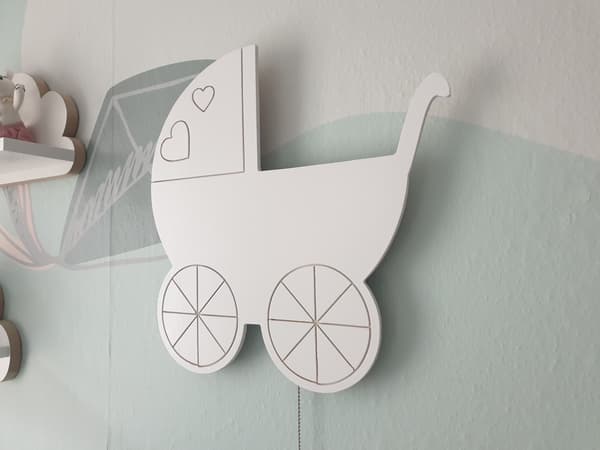 Batteridrevet LED-natlampe til barnevogn