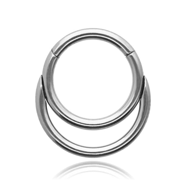 Titan dubbelklickring i silver - TK-004 1.2/8