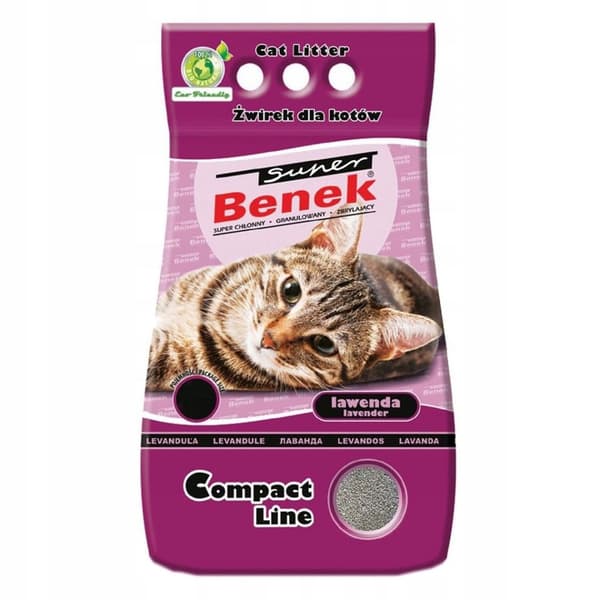 Super Benek Compact Lavender 25L Aktiv kattegrus