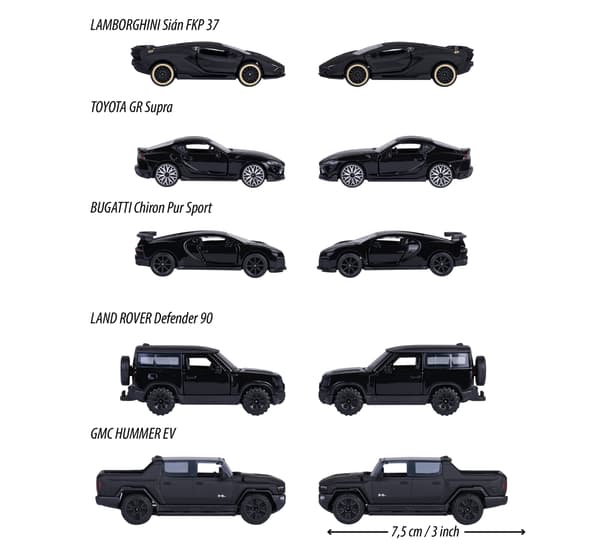 MAJORETTE BLACK EDITION 5-PACK 1:64 8502005000