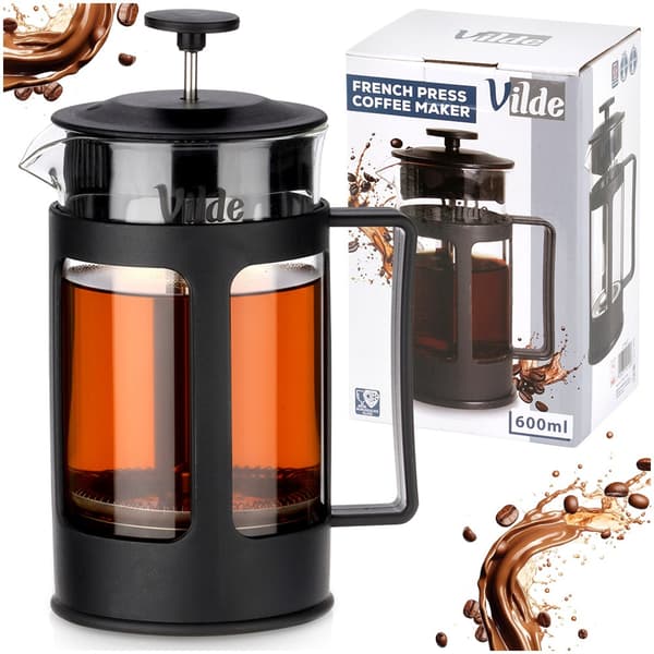 Presskanna för kaffe och te i glas 600 ml