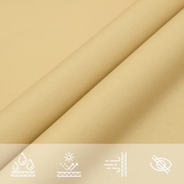 vidaXL Solskyddssegel, Sand, 6x6 m, 100 % polyester
