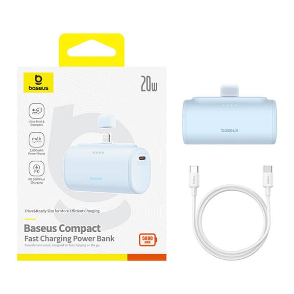 Varavirtalähde OS-Baseus Compact IP 5000mAh 20W (sininen)
