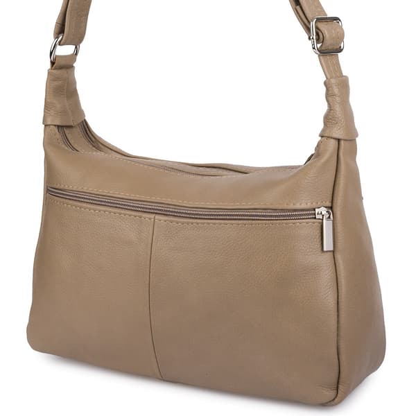 Elegant beige lædermessengertaske Beltimore L40 til kvinder
