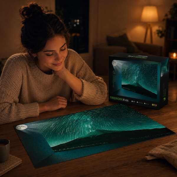 Ilotulitus Sade Fluoresoiva Palapeli 1000 Palaa Aikuisille