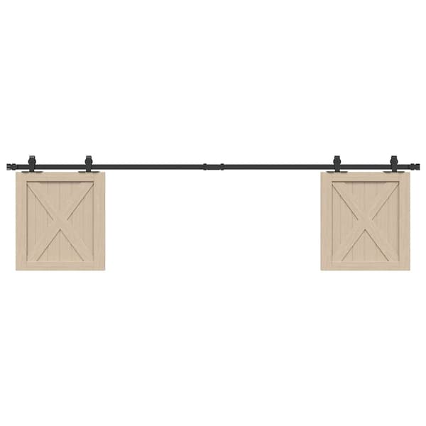 vidaXL Skjutdörrssystem för möbler, 200 cm, kolstål