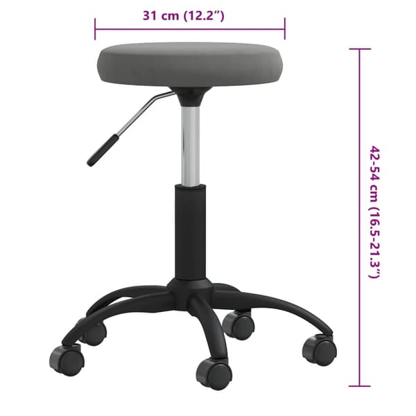 vidaXL Massagepall klädd i sammet mörkgrå