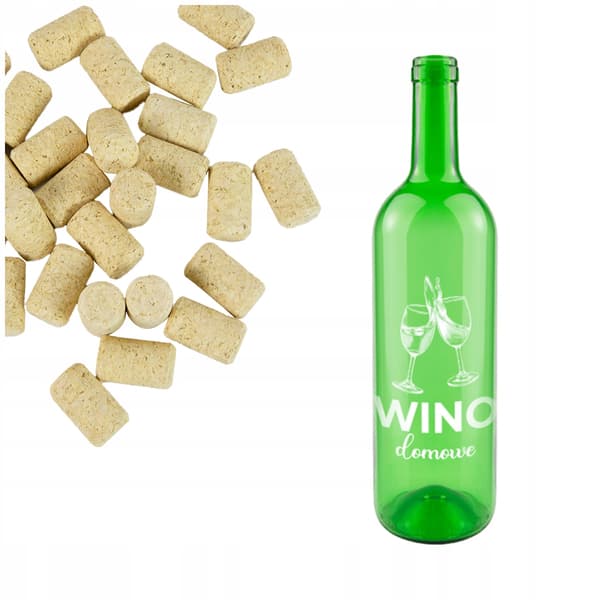 10x Vinflaska MED TRYCK 0,75l HEM VIN glasflaskor GRÖNA
