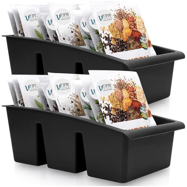 Krydderiorganizer sort 25x15x9 cm 2 stk.