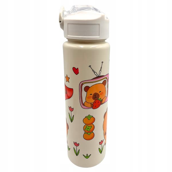Vesipullo pillillä Kapybara lapsille kouluun 690 ml