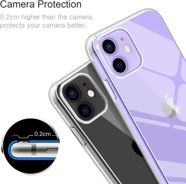 3X GLASETUI TIL IPHONE 12/12 PRO 6,1' TRANSPARENT