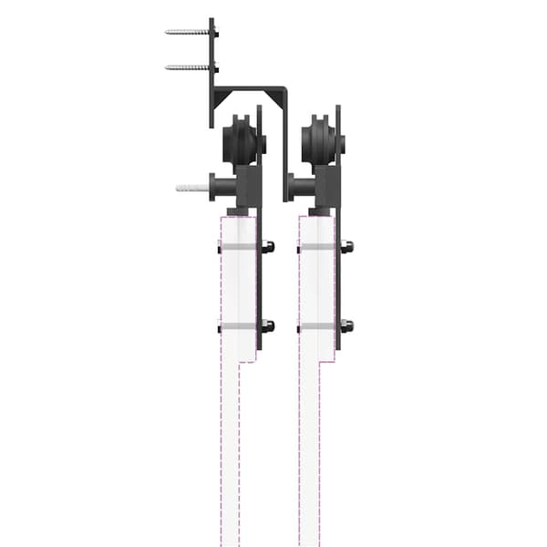vidaXL monteringssystem til skydedør, 200 cm, stål, sort