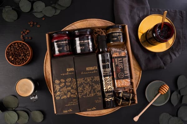 Set presentkorg gåva te kaffe sirap super kvalitet sylt