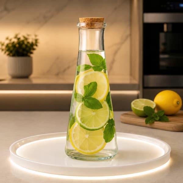 5x Londonflaskor 350ml glaskaraffer för juice, alkohol, olja, vatten, present