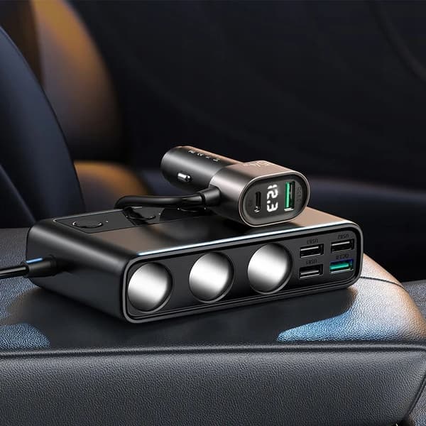 JOYROOM JR-CL06 MULTI-PORT USB BILOPLADER PD154W/QC3.0 SORT