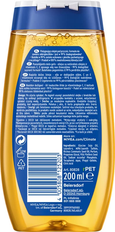 NIVEA Baddeolie Natural Oil 200 ml