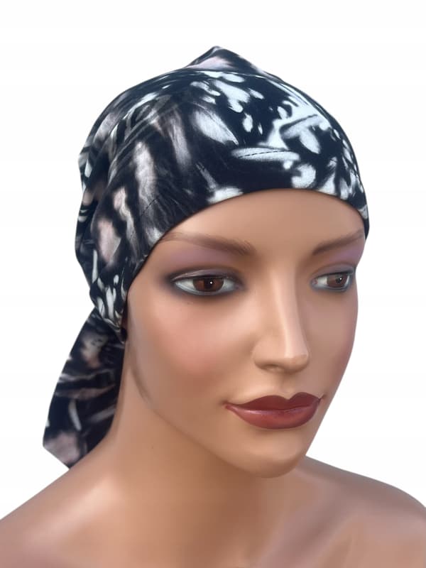 Greta 487 dametørklæde, elastisk, bundet turban, også efter kemoterapi