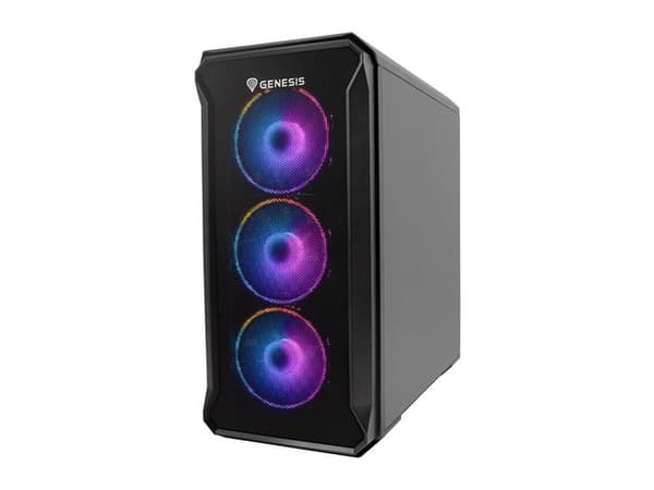 Genesis Irid 503 ARGB Micro Tower -tietokonekotelo, musta