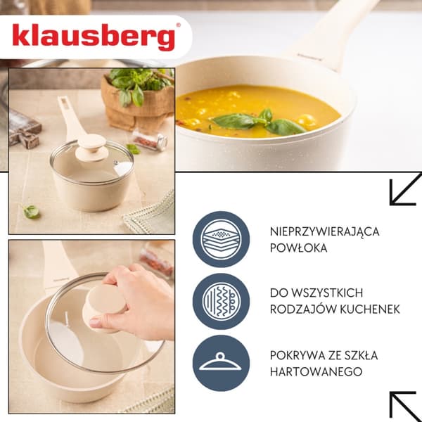 MARMOR UNDERKØDSEL 1,2L MED LÅG KLAUSBERG KB-7987