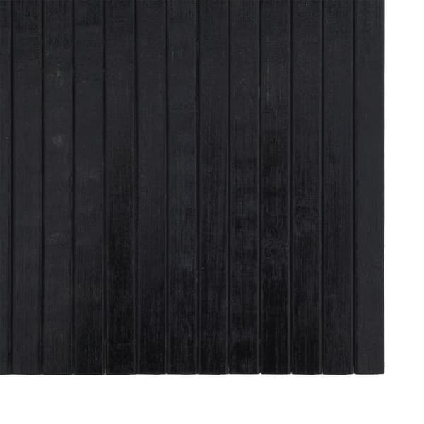 vidaXL rektangulært tæppe, sort, 70x300 cm, bambus