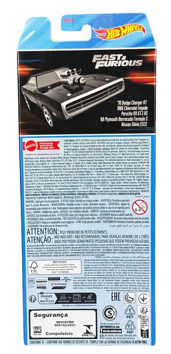 HOT Wheels Fast & Furious 5-pack JDR19