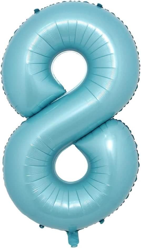 LILLA BALLON NUMMER 8 FØDSELSDAG BLÅ