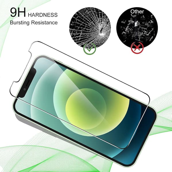 3x Hærdet glas til Apple iPhone 12 Mini med høj beskyttelse og solid skærm