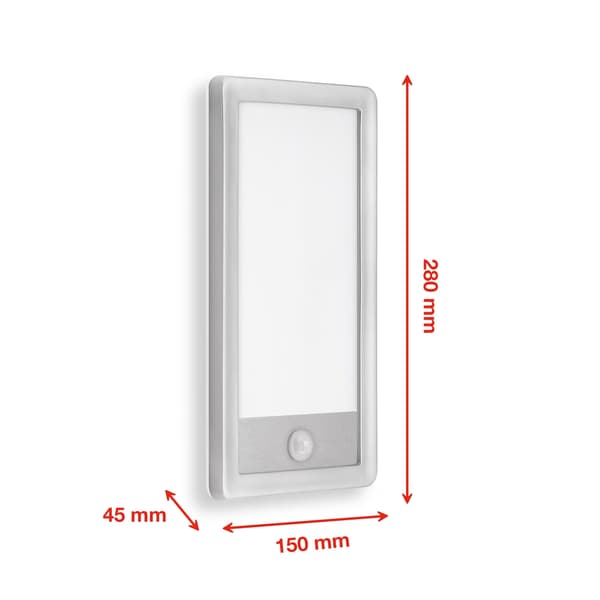 16W LED-lampe med bevægelsessensor | udvendig facade 4000K neutral