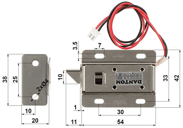 ELEKTROMAGNETISKT SKÅPLÅS DT-03NTOM