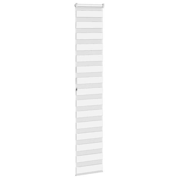 vidaXL Zebrarullgardin, vit, tygbredd 40,9 cm, polyester