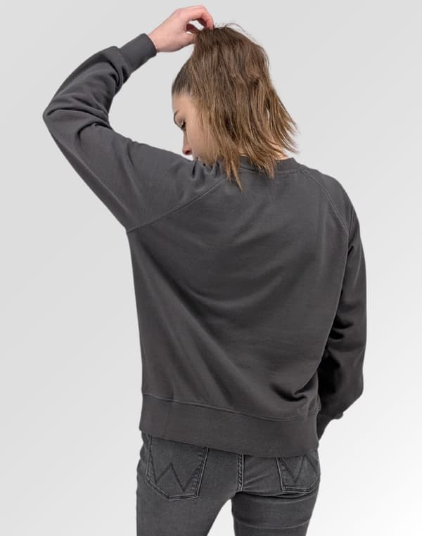 Wrangler Raglan Sleeve Crew bleknad bomullsdamtröja med tryck S