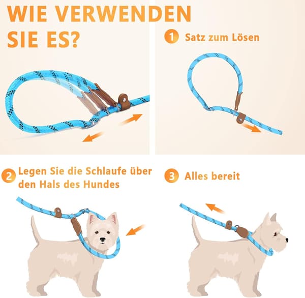 HUNDKOPPELRING BLÅ JUSTERBAR 130cm M
