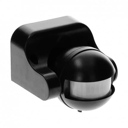 RÖRELSESENSOR 180° IP44 1200W SVART - ON-CR-201/B