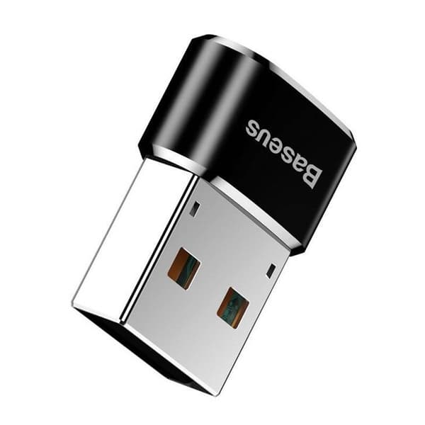 Baseus 3A USB-C till USB-A-adapter (svart)