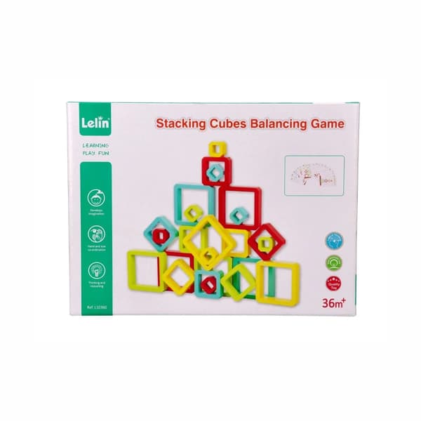Lelin Geometriskt Balanseringspussel - Träarkadspel 3+