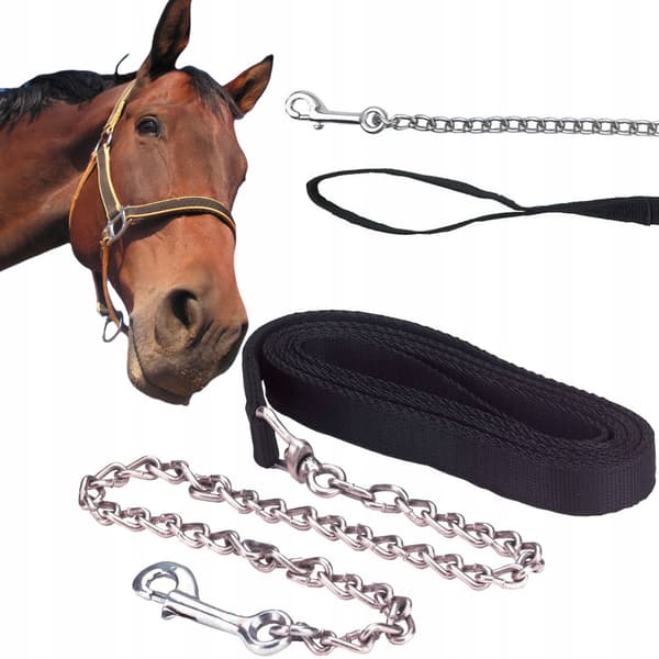 Elegant, solidt lenet til heste, sort, 250 cm, Covalliero