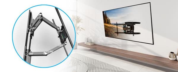 ISY ITV-3600 TV-teline Musta-harmaa