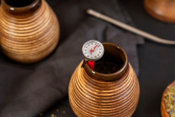 Analog præcis termometer til te urter yerba mate med klips 15 cm