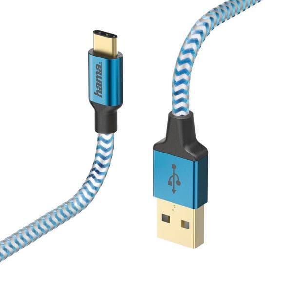 Kabel HAMA Reflected USB-A - Lightning 1,5M Blå 201553