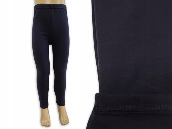 Varme elastiske leggings til børn marineblå 116/122