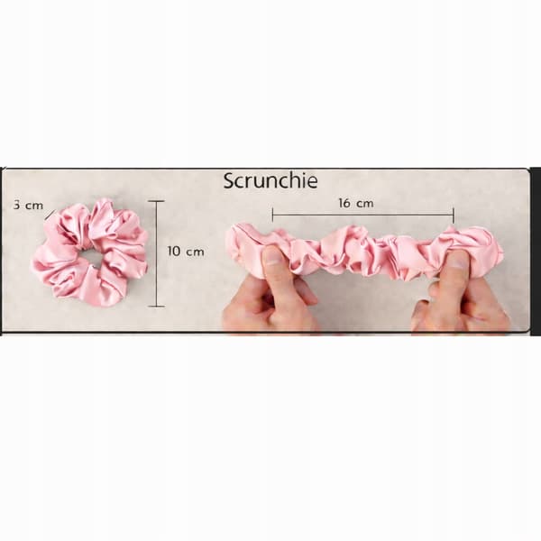 2-PACK HÅRBAND i satin, resårband, 10 cm, ECRU, LJUSROSA