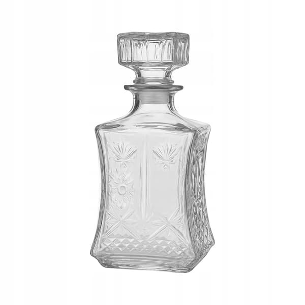 5x Glaskaraff Lily 750ml för likörer, vin, alkohol, presentflaskor