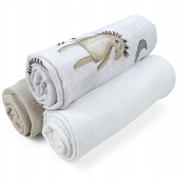 Plumeri Muslin Bleer Sæt med 3 Farver 70x70 cm